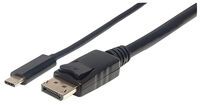 MANHATTAN USB Typ C auf DisplayPort-Adapterkabel 1m schwarz (152471)