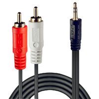 Lindy 35680 - 3.5mm - Male - 2 x RCA - Male - 1 m - Black