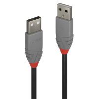 LINDY USB 2.0 Kabel Typ A/A Anthra Line M/M 3m (36694)