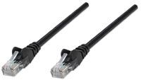 Intellinet Network Patch Cable - Cat6 - 5m - Black - CCA - U/UTP - PVC - RJ45 - Gold Plated Contacts - Snagless - Booted - Polybag - 5 m - Cat6 - U/UTP (UTP) - RJ-45 - RJ-45 - Black