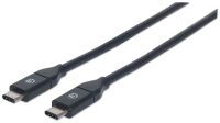 MANHATTAN USB Kabel 3.1 C -> C St/St  1.00m 3 A     schwarz (353526)