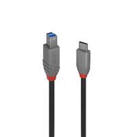 Lindy 0.5m USB 3.2 Typ C an B Kabel Anthra Line - Cable - Digital