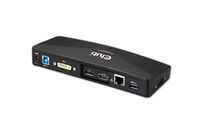 Club 3D SenseVision USB 3.0 4K UHD Docking Station - Wired - USB 3.2 Gen 1 (3.1 Gen 1) Type-A - 1.4a - USB - 10,100,1000 Mbit/s - Black