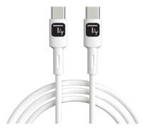 Techly Kabel USB 2.0 Typ C M/M weiß 1m (ICOC-MUSB20-C60W1)