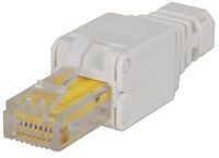 Intellinet RJ45 Modular Plug - Toolless Connector - Cat5/5e/6 - 22-26 AWG solid and stranded UTP cables - RJ45 - White - Cat5/5e/6 - U/UTP (UTP) - TIA/EIA-568-B.2 - ISO/IEC11801 & EN50173-1 - 14 g