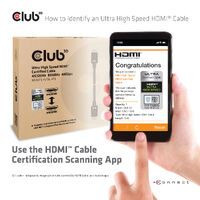 Club 3D Ultra High Speed HDMI™ Certified Cable 4K120Hz 8K60Hz 48Gbps M/M 5m/16.4ft - 5 m - HDMI Type A (Standard) - HDMI Type A (Standard) - 48 Gbit/s - Audio Return Channel (ARC) - Black