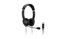 Kensington Classic USB-A Headset with Mic and Volume Control - Wired - Office/Call center - Headset - Black