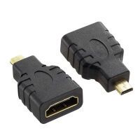 Techly IADAP-HDMI-MD - Micro HDMI D - HDMI - Black