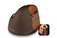 Bakker Evoluent4 Mouse Small Wireless (Right Hand) - Right-hand - RF Wireless - 2600 DPI - Brown