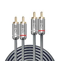 Lindy 35345 - 2 x RCA - Male - 2 x RCA - Male - 1 m - Anthracite