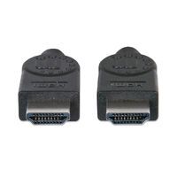 Manhattan HDMI Cable - 4K@30Hz (High Speed) - 15m - Male to Male - Black - Equivalent to Startech HDMM15M - Ultra HD 4k x 2k - Fully Shielded - Gold Plated Contacts - Lifetime Warranty - Polybag - 15 m - HDMI Type A (Standard) - HDMI Type A (Standard) - 3