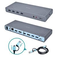 I-TEC USB 3.0/USB-C Dualdock 1x 5K 2x 4K 60Hz 2x HDMI 2x DP 1x GLAN 6x USB 3.0 1x Audio/Mic Jack Ken