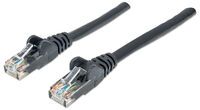 Intellinet Network Patch Cable - Cat6 - 1.5m - Black - CCA - U/UTP - PVC - RJ45 - Gold Plated Contacts - Snagless - Booted - Polybag - 1.5 m - Cat6 - U/UTP (UTP) - RJ-45 - RJ-45 - Black