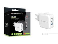 CONCEPTRONIC Ladegerät 4Port GaN 3xUSB-C/1xA100WPD3.0/PPS ws (ALTHEA18W)
