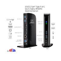 Club 3D Club3D 4K Dockingst.60Hz USB3 ->6xUSB3/2xDP/LAN/Audio bl. retail (CSV-1460)