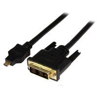 StarTech.com 2m Micro HDMI to DVI-D Cable - M/M - 2 m - Micro-HDMI - DVI-D - Gold - Black - Polyvinyl chloride (PVC)