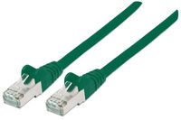 Intellinet Network Patch Cable - Cat6A - 1.5m - Green - Copper - S/FTP - LSOH / LSZH - PVC - RJ45 - Gold Plated Contacts - Snagless - Booted - Polybag - 1.5 m - Cat6a - S/FTP (S-STP) - RJ-45 - RJ-45 - Green