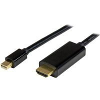 StarTech.com 6ft (2m) Mini DisplayPort to HDMI Cable - 4K 30Hz Video - mDP to HDMI Adapter Cable - Mini DP or Thunderbolt 1/2 Mac/PC to HDMI Monitor/Display - mDP to HDMI Converter Cord - 2 m - Mini DisplayPort - HDMI Type A (Standard) - Male - Male - Str