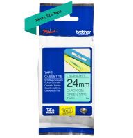 Brother SCHRIFT SCHWARZ / BAND GRÜN (TZE751 PRÄGEBAND24MM)