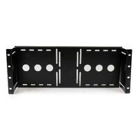 StarTech.com Universal VESA LCD Monitor Mounting Bracket for 19in Rack or Cabinet - Mounting bracket - Black - Steel - 4U - EIA RS310-D - CE - REACH - TAA