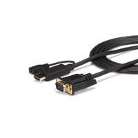 STARTECH.COM 90cm aktives HDMI auf VGA Konverter Kabel - HDMI zu VGA Adapter 0,9m - Schwarz - 1920x1