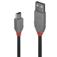 LINDY USB 2.0 Kabel Typ A/Mini-B Anthra Line M/M 0.5m (36721)