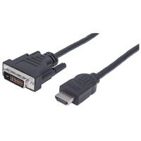 MANHATTAN HDMI-Kabel HDMI A -> DVI(24+1) St/St 1.80m     sw (372503)