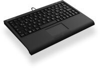 KeySonic ACK-3410 - Mini - USB - Membrane - QWERTZ - Black