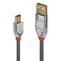 LINDY USB 2.0 Kabel Typ A/Mini-B Cromo Line M/M 1m (36631)