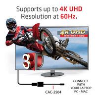 Club 3D USB 3.1 Type C to HDMI 2.0 UHD 4K 60Hz Active Adapter - USB 3.1 Type C - HDMI 2.0 - 0.15 m - Black