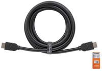 Manhattan HDMI Cable with Ethernet - 4K@60Hz (Premium High Speed) - 1.8m - Male to Male - Black - Equivalent to Startech HDMM2MP (except 20cm shorter) - Ultra HD 4k x 2k - Fully Shielded - Gold Plated Contacts - Lifetime Warranty - Polybag - 1.8 m - HDMI 
