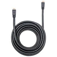 Manhattan HDMI In-Wall CL3 Cable with Ethernet - 4K@60Hz (Premium High Speed) - 10m - Male to Male - Black - Ultra HD 4k x 2k - In-Wall rated - Fully Shielded - Gold Plated Contacts - Lifetime Warranty - Polybag - 10 m - HDMI Type A (Standard) - HDMI Type