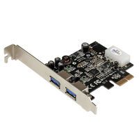 STARTECH.COM 2 Port PCI Express (PCIe) SuperSpeed USB 3.0 Card Adapter with UASP - LP4 Power (PEXUSB