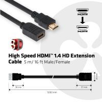 Club 3D Kabel High Speed HDMI 1.4 HD - HDMI 5 m - Cable - Digital/Display/Video