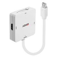 LINDY Mini-DP 1.2 an HDMI 4K30/DVI/VGA Adapter. Mini-DisplayPort Stecker/3x Buchse (41035)