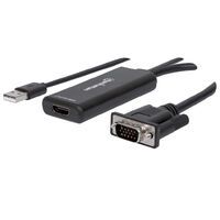 MANHATTAN HDMI Konverter VGA USB weiß (152426)