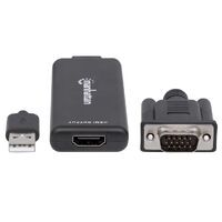 MANHATTAN HDMI Konverter VGA USB weiß (152426)