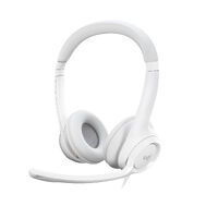 LOGITECH H390 Headset on-ear wired USB-A off-white (981-001286)