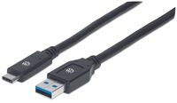 MANHATTAN USB 3.1 Gen1 Typ C-Kabel C-Stecker/A-Stecker 3m (354981)