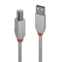 LINDY USB 2.0 Kabel Typ A/B Anthra Line M/M 1m (36682)