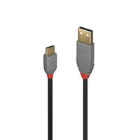 LINDY USB 2.0 Kabel Typ A/C Anthra Line M/M 1m (36886)
