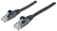 Intellinet Network Patch Cable - Cat6 - 1m - Black - CCA - U/UTP - PVC - RJ45 - Gold Plated Contacts - Snagless - Booted - Polybag - 1 m - Cat6 - U/UTP (UTP) - RJ-45 - RJ-45 - Black