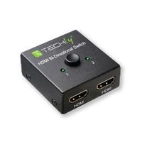 TECHLY HDMI 4K 60Hz Bi-Direktionaler Switch 4K 2-Port schwarz Schaltbar sind zwei HDMI-Quellen an ei