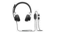 LOGITECH Zone Wired Headset on-ear wired USB-C graphite (981-000875)
