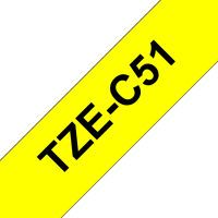 Brother Laminated tape - Black on fluorescent yellow - TZe - Grey - Thermal transfer - Brother - PT-2430PC - PT-2700 - PT-2730 - PT-9600 - PT-9700PC - PT-9800PCN