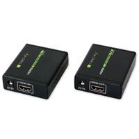 TECHLY HDMI Extender zur einfachen Uebertragung des HDMI Signals bis 60 Meter via Cat RJ45 Kabel Plu