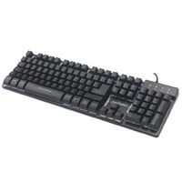 Manhattan Keyboard - Gaming - LED light - Metal Base - USB - 12 FN Keys - Black - Retail Box (German layout) - Standard - USB - QWERTY - LED - Black