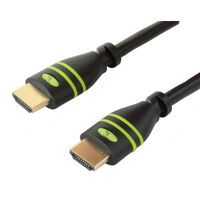 TECHLY HDMI High Speed mit Ethernet Anschlusskabel 15m schwarz 3fach geschirmt HDMI 19pol.Stecker au