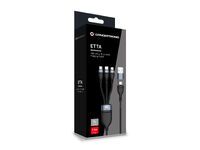 Conceptronic ETTA05B15 3-in-1 USB PD 60W 1.5M Kabel und Adapter -Kommunikation-