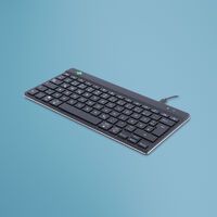 R-Go Compact Break Keyboard - QWERTZ (DE) - black - wired - Mini - USB - QWERTZ - Black